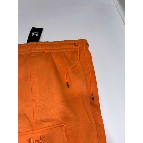 Under Armour Women's Playback Essential Fleece Cargo Jogger Sweatpants, Orange S - Picture 3 of 5